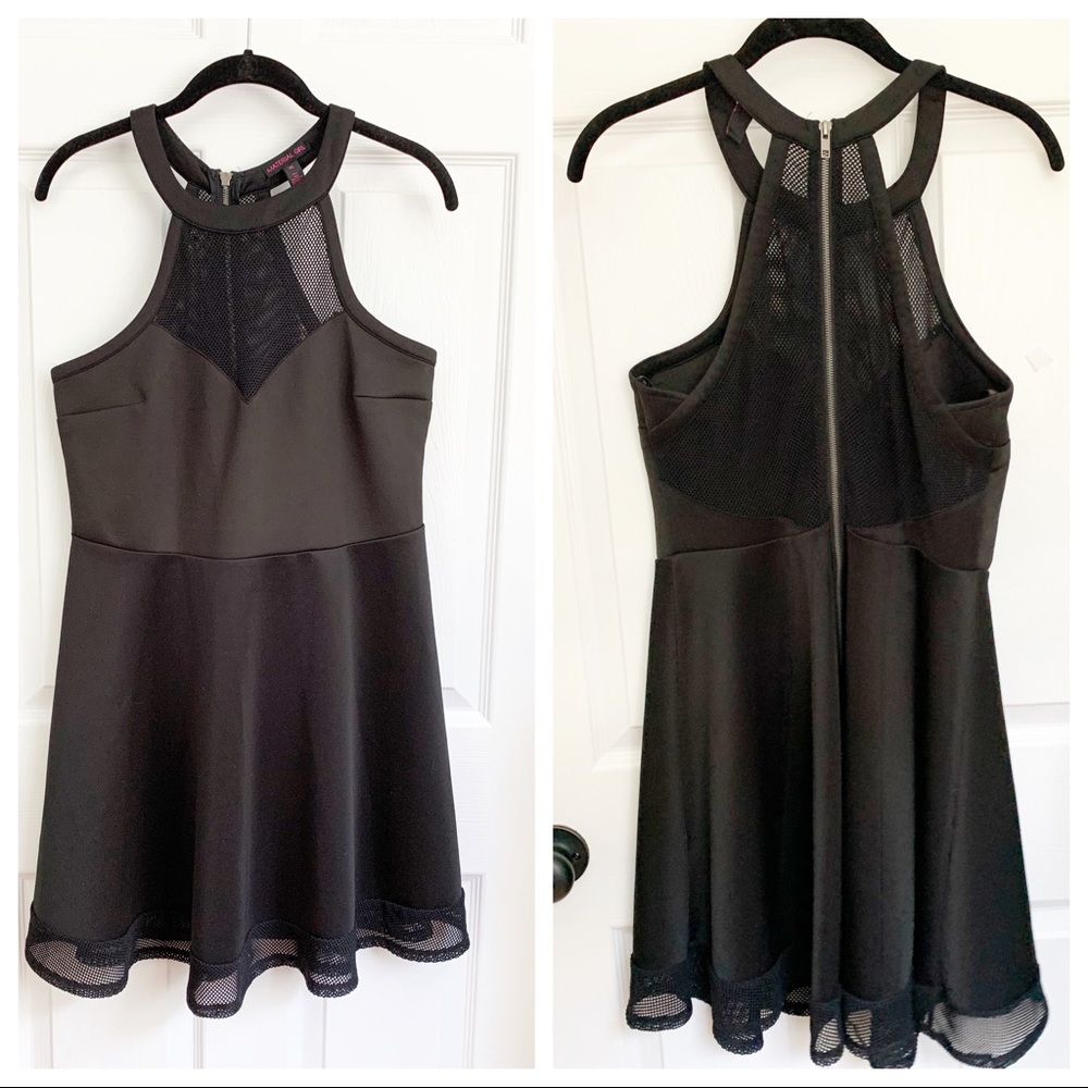 💕 Black Material Girl Mesh Dress